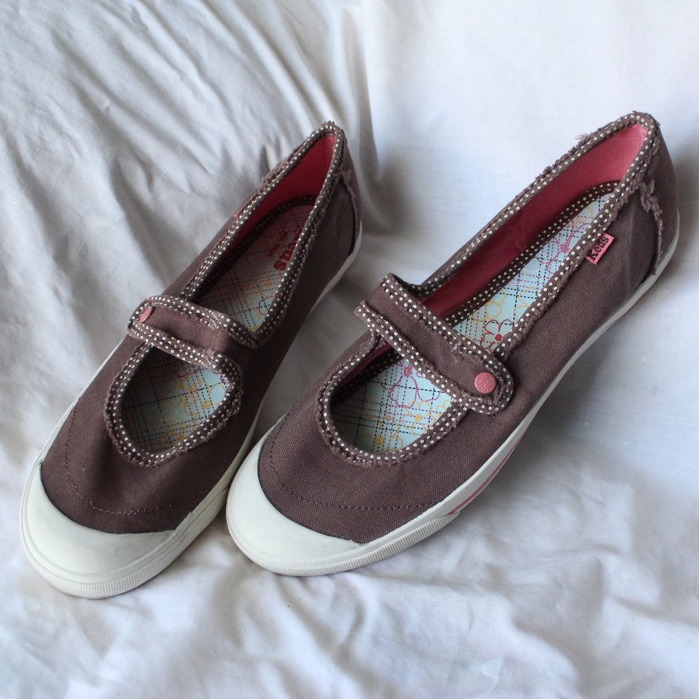 Keds Womens Mary Jane Sneaker Flats Brown Womens 11